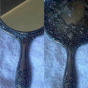 Vintage Victorian Hand Mirror with beautiful detail